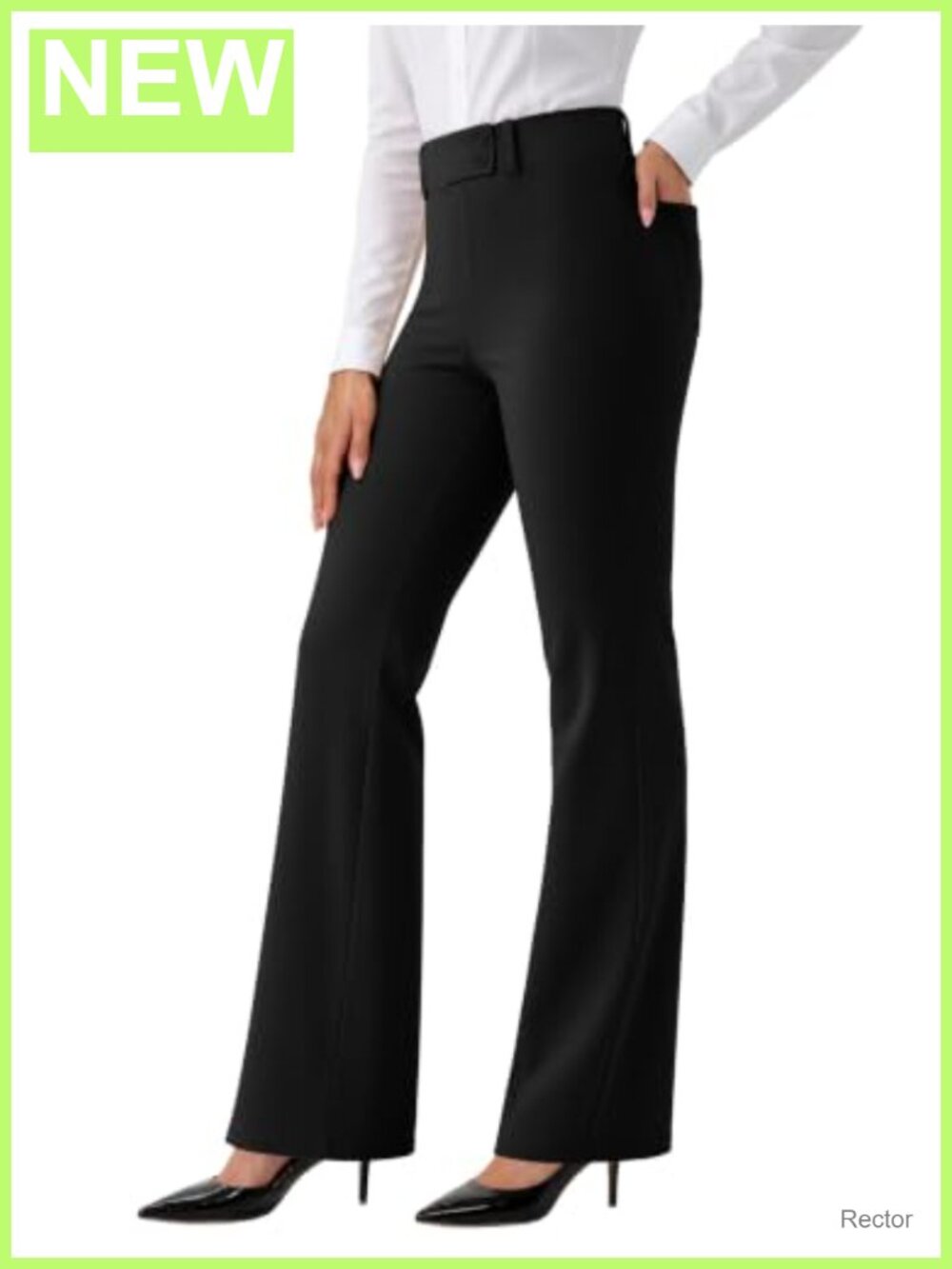 Womens Stretchy Dress Pants Business Casual Work Slacks Flared High Rise